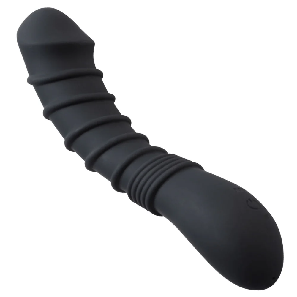 Ringed Silicone Vibrating Power Dildo: Mind Blowing G-Spot & P-Spot Orgasms!