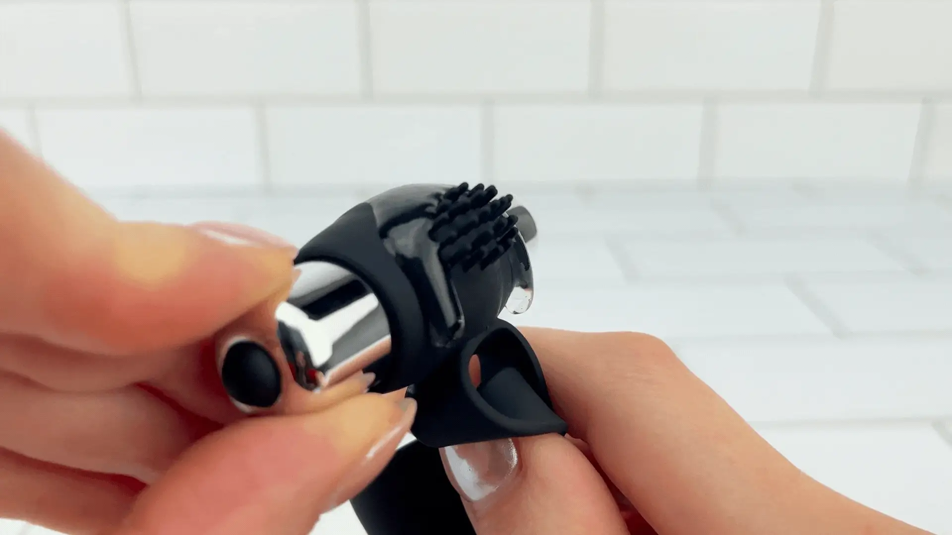 Beaded Double Penetration Clit Stimulating Vibrating Cock Ring