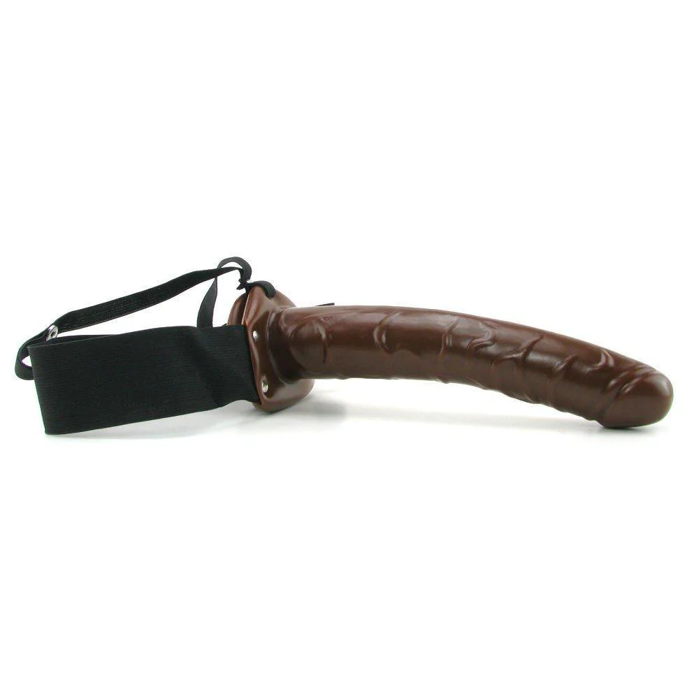 Fetish Fantasy 10 Inch Chocolate Dream Vibrating Hollow Strap-On