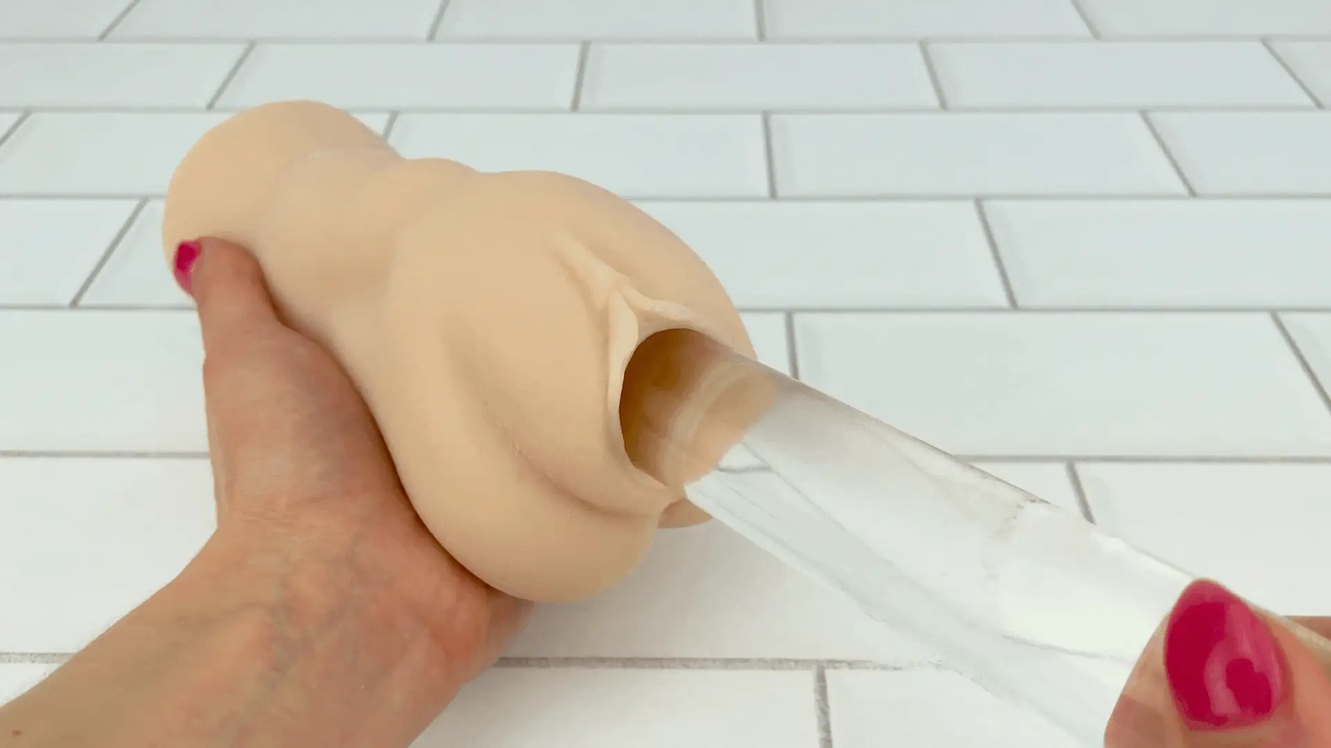 Realistic Stroker Sleeve - Open-ended Design Can Handle Any Size!