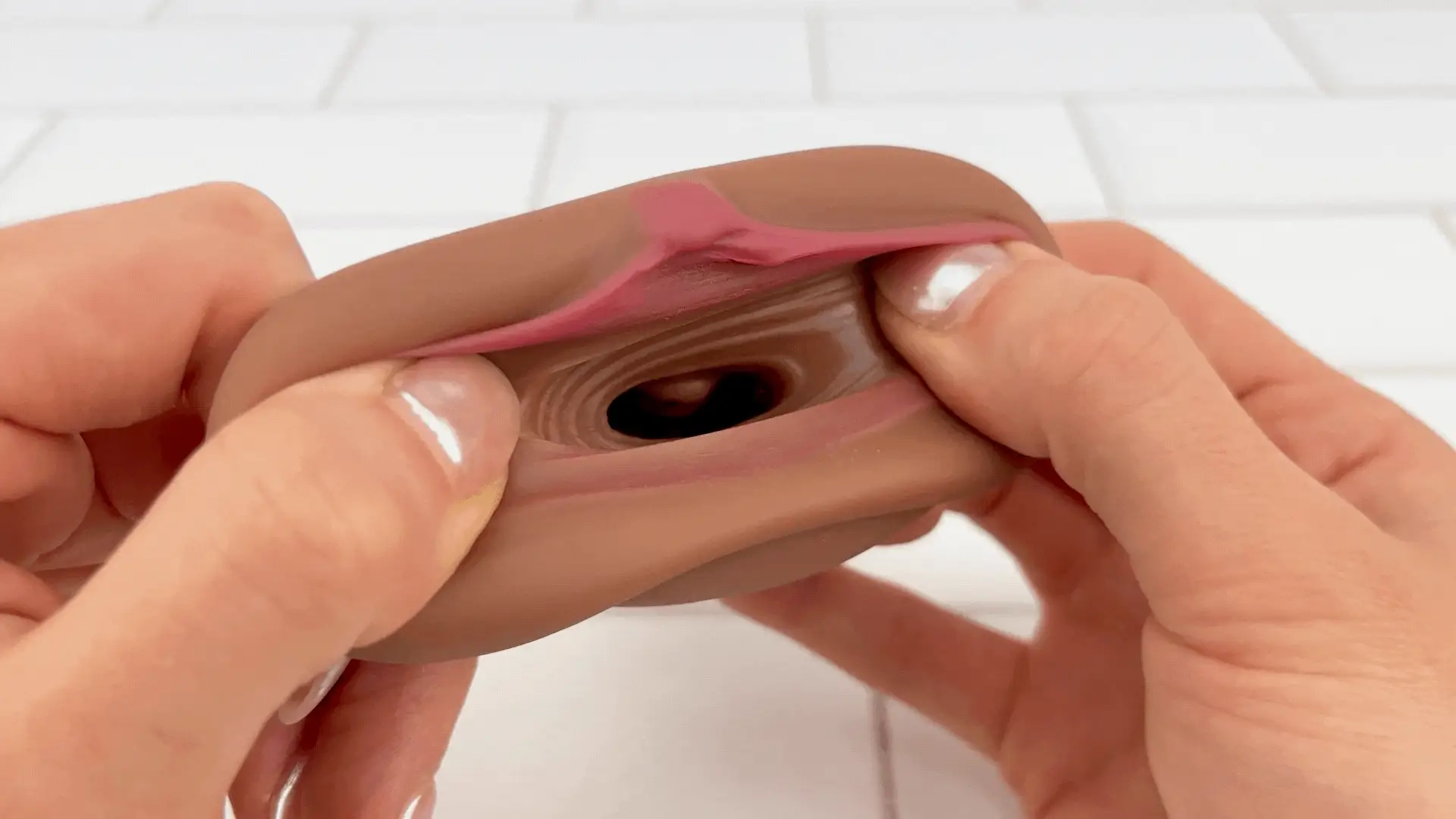 Easy Grip Ribbed Realistic Pussy Stroker