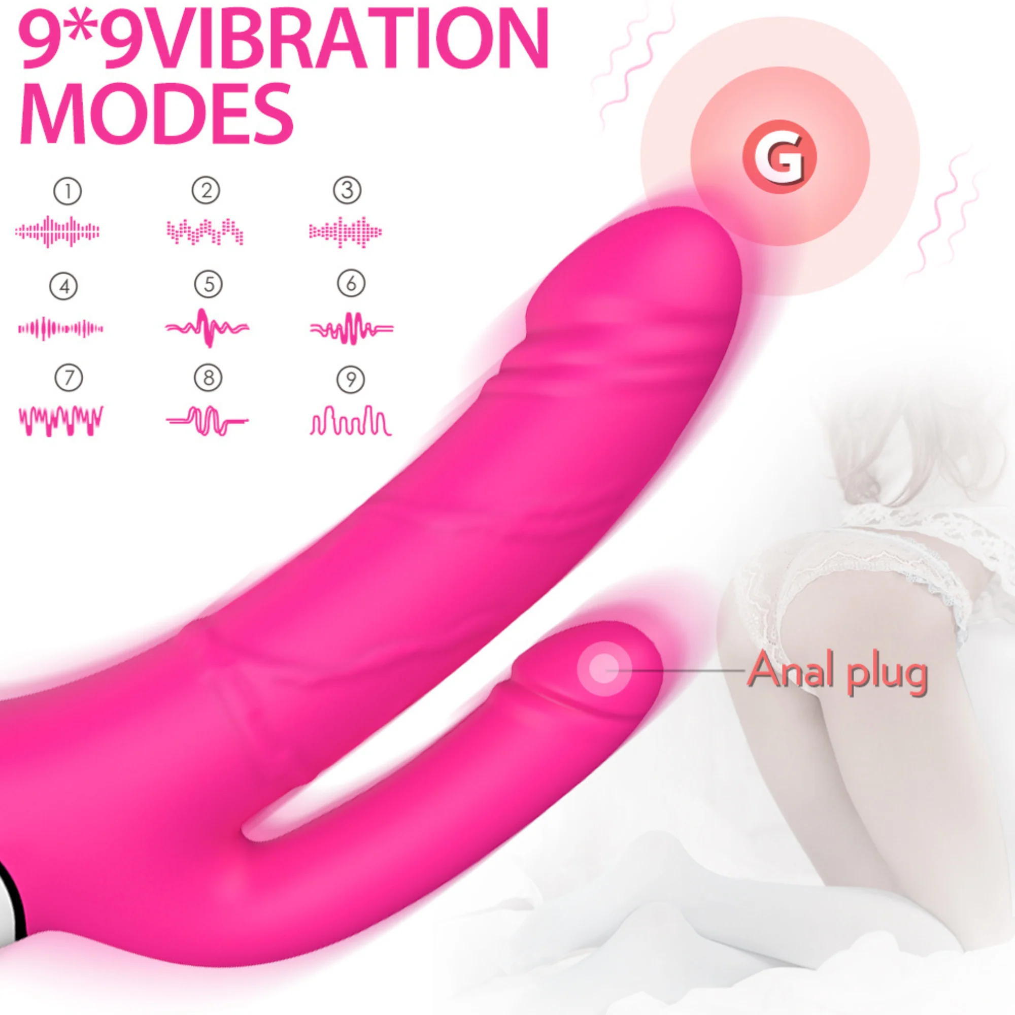 Waterproof Silicone Double Penetrating Vibe - Dual Motors!