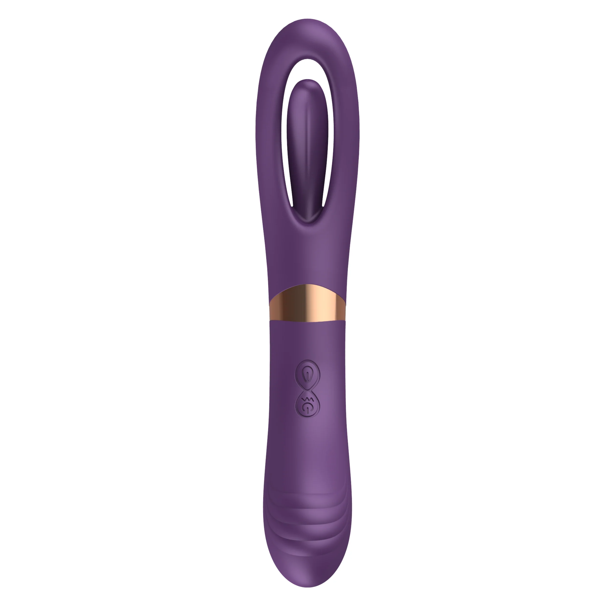 Tongue Tapper Fingering Dual-Ended G-Spot Vibrator - Two Sides for Doubled Pleasure!