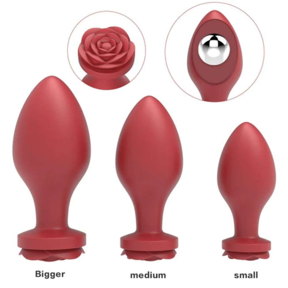 Rela Silicone Rose Anal Plug Set
