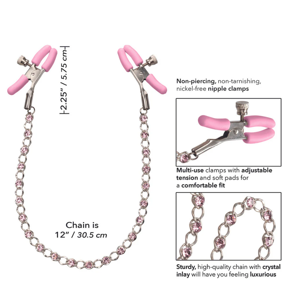 Nipple Play Crystal Chain Nipple Clamps