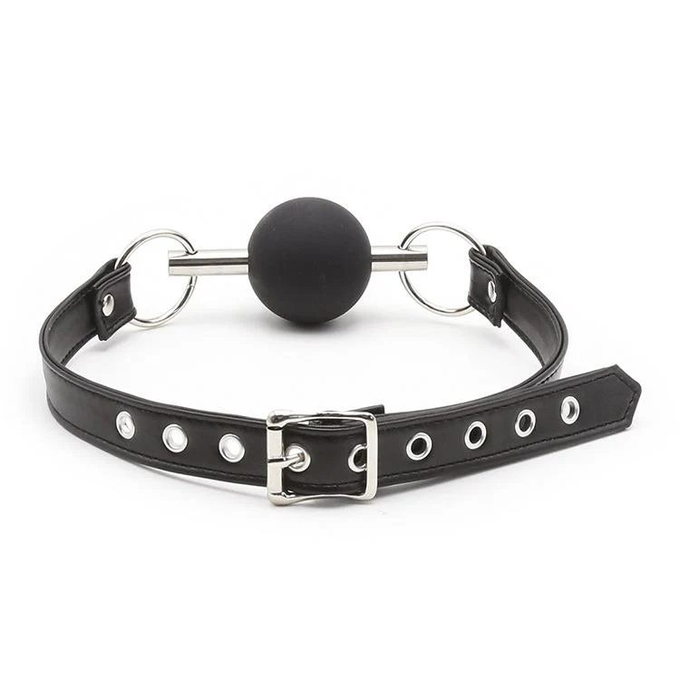 Silicone Ball Gag With Leather Straps