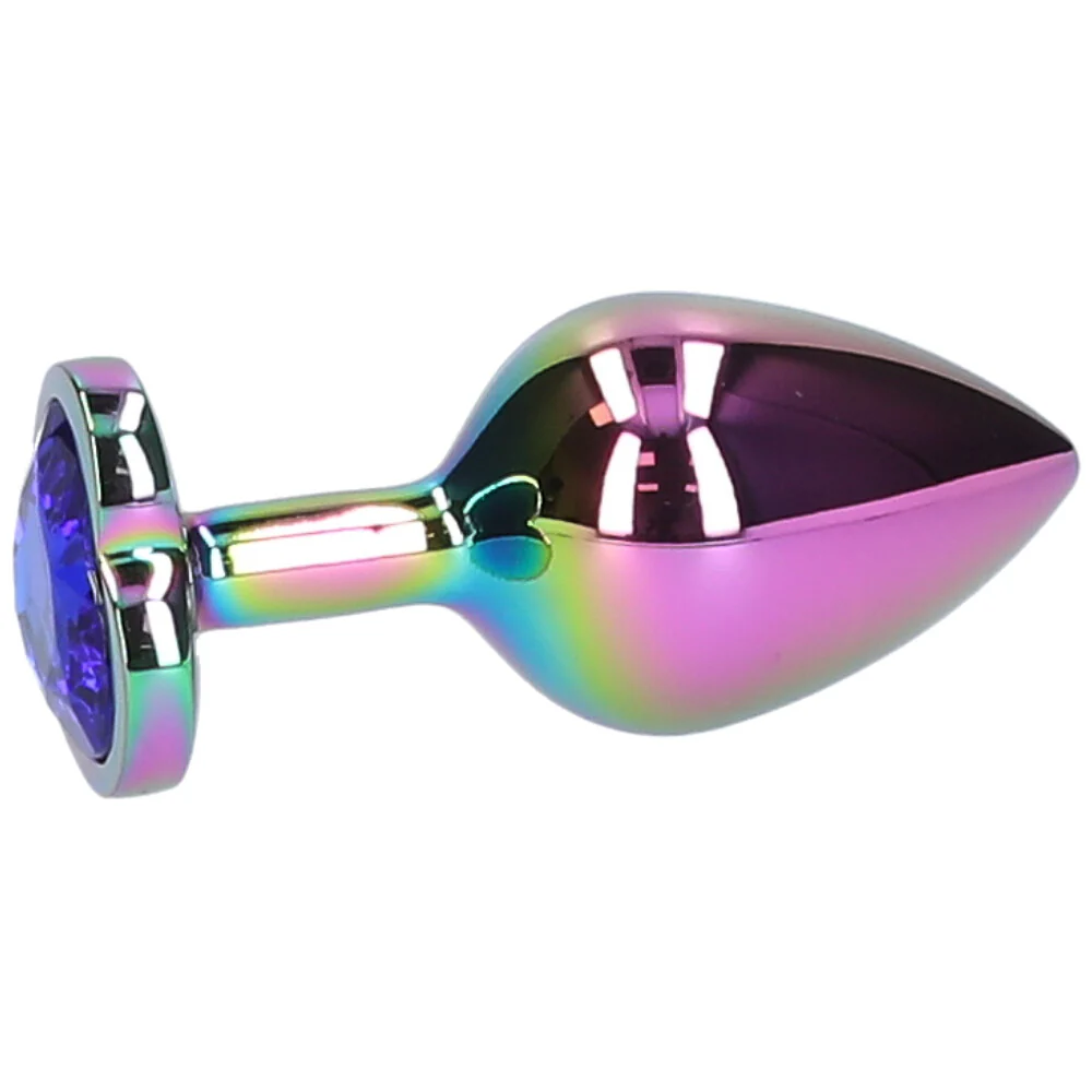 Premium Rainbow Metal Anal Plug for Muscle Control