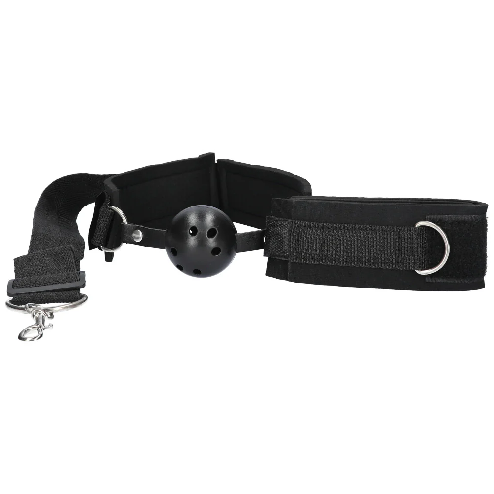 Bondage Restraints with Ball Gag and Cuffs