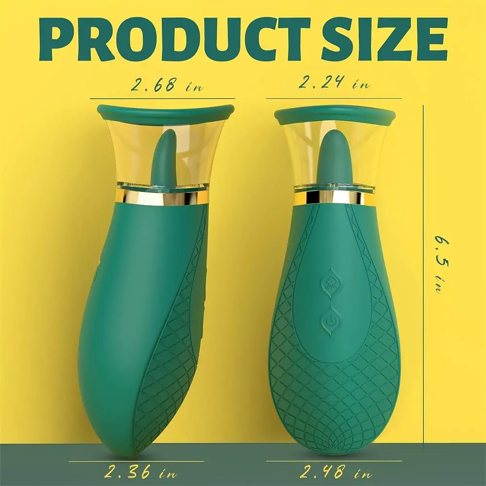 SCIONESS - 3 Sucking 9 Licking Modes Foreplay Tongue Vibrator Nipples Clit Sucker (≤40 dB)