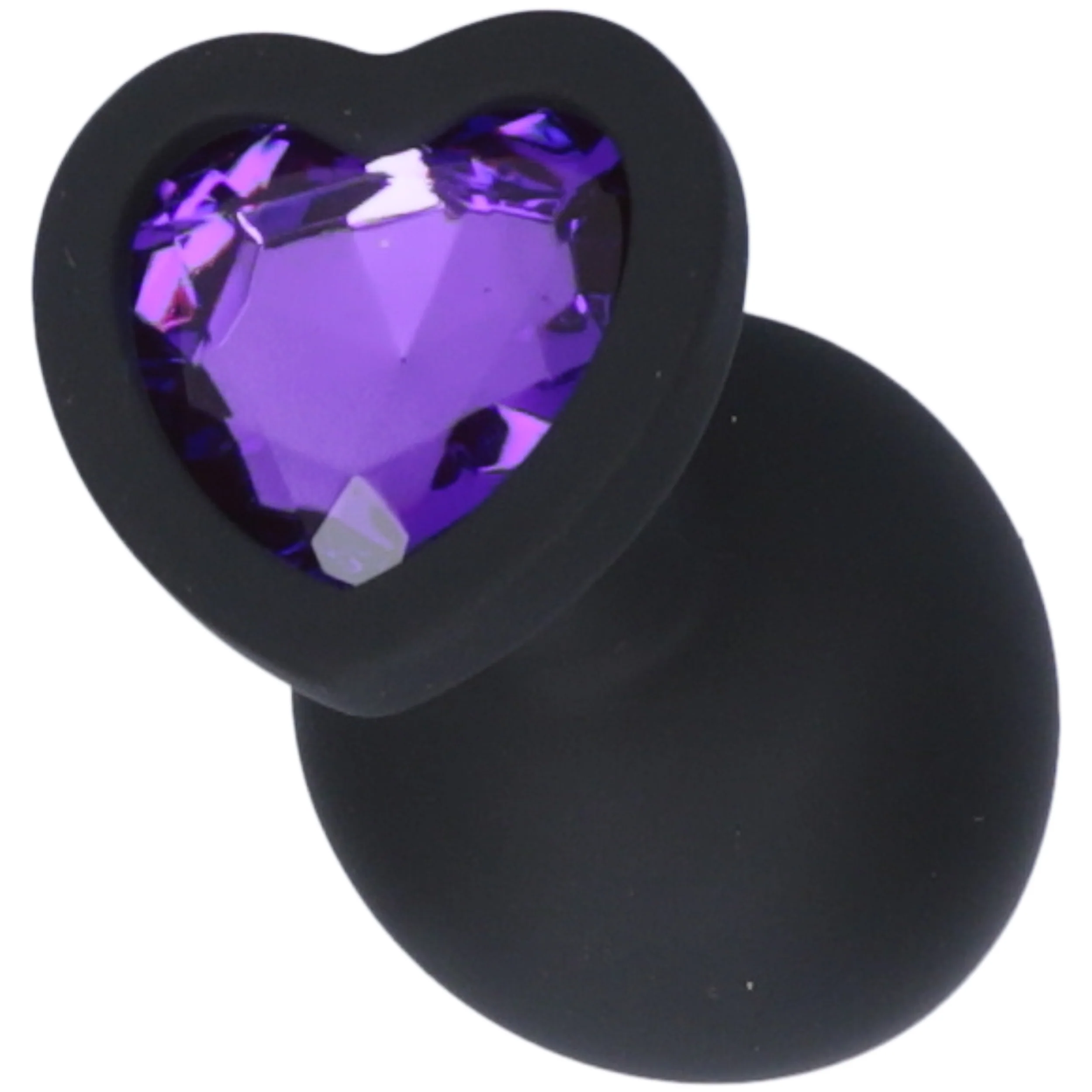 Silicone Heart Jeweled Anal Plug - 3 Sizes Available!