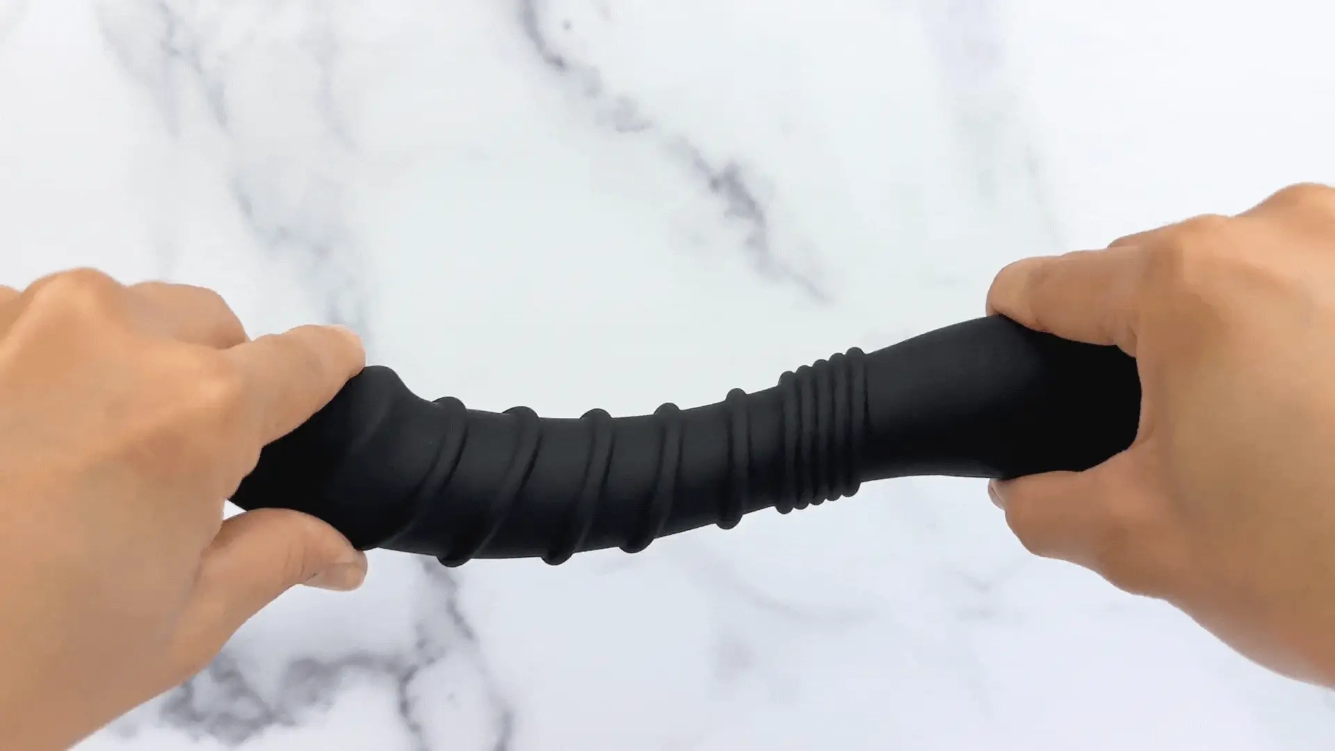Ringed Silicone Vibrating Power Dildo: Mind Blowing G-Spot & P-Spot Orgasms!