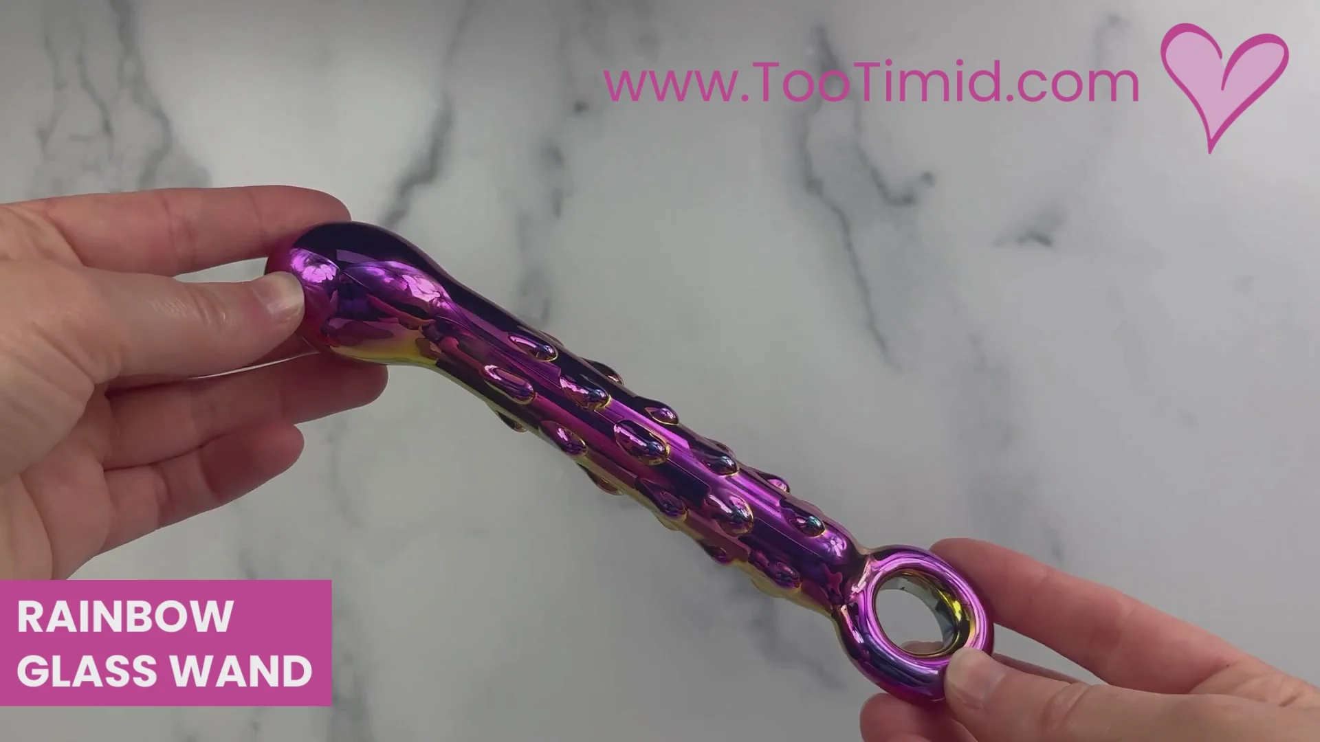 Rainbow Galaxy Glass Prostate Pull Plug & Nubby G-Spot Wand