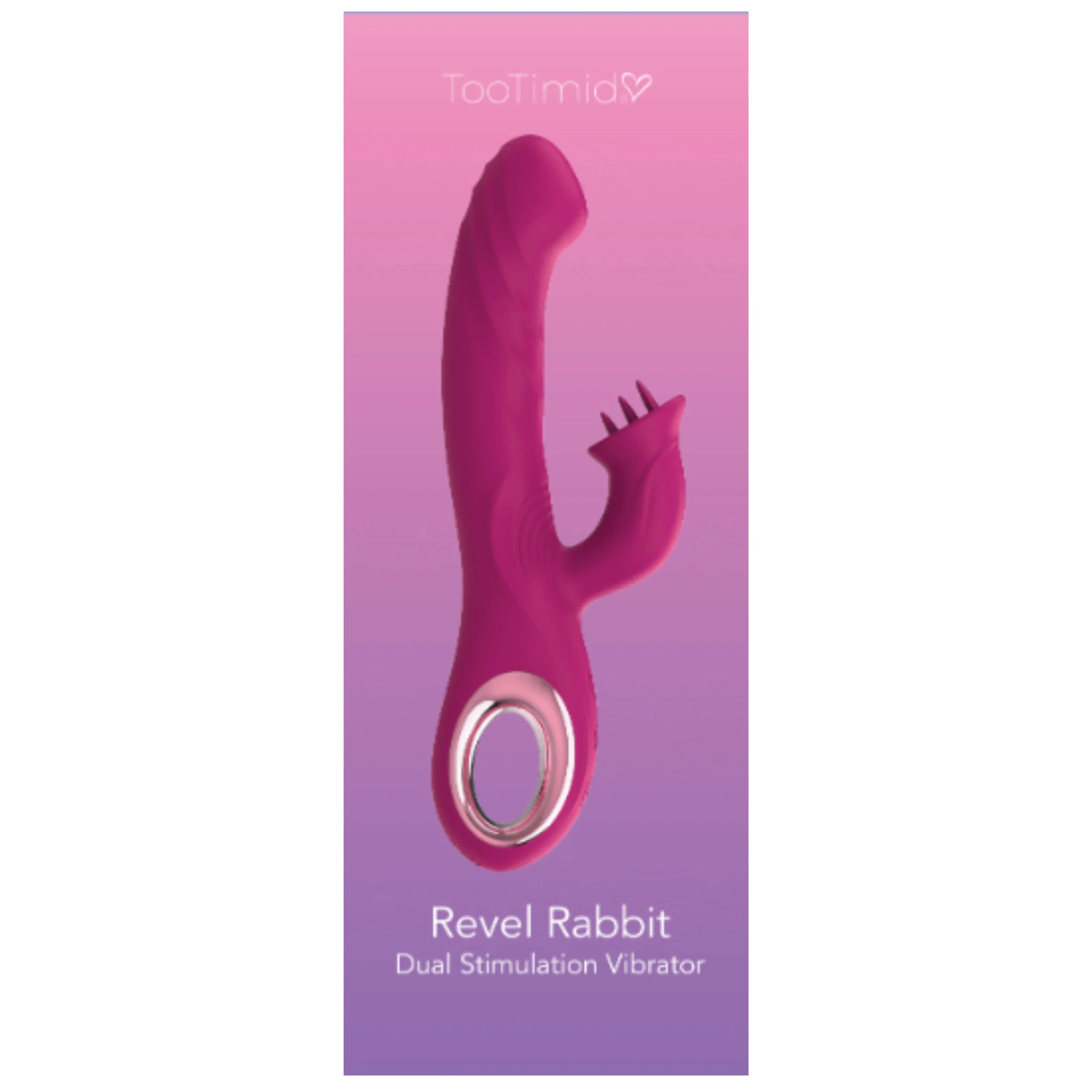 Revel Rabbit Silicone Fluttering and Fingering Dual Action Vibe - Fingers Your G-Spot and Tongues Your Clit!