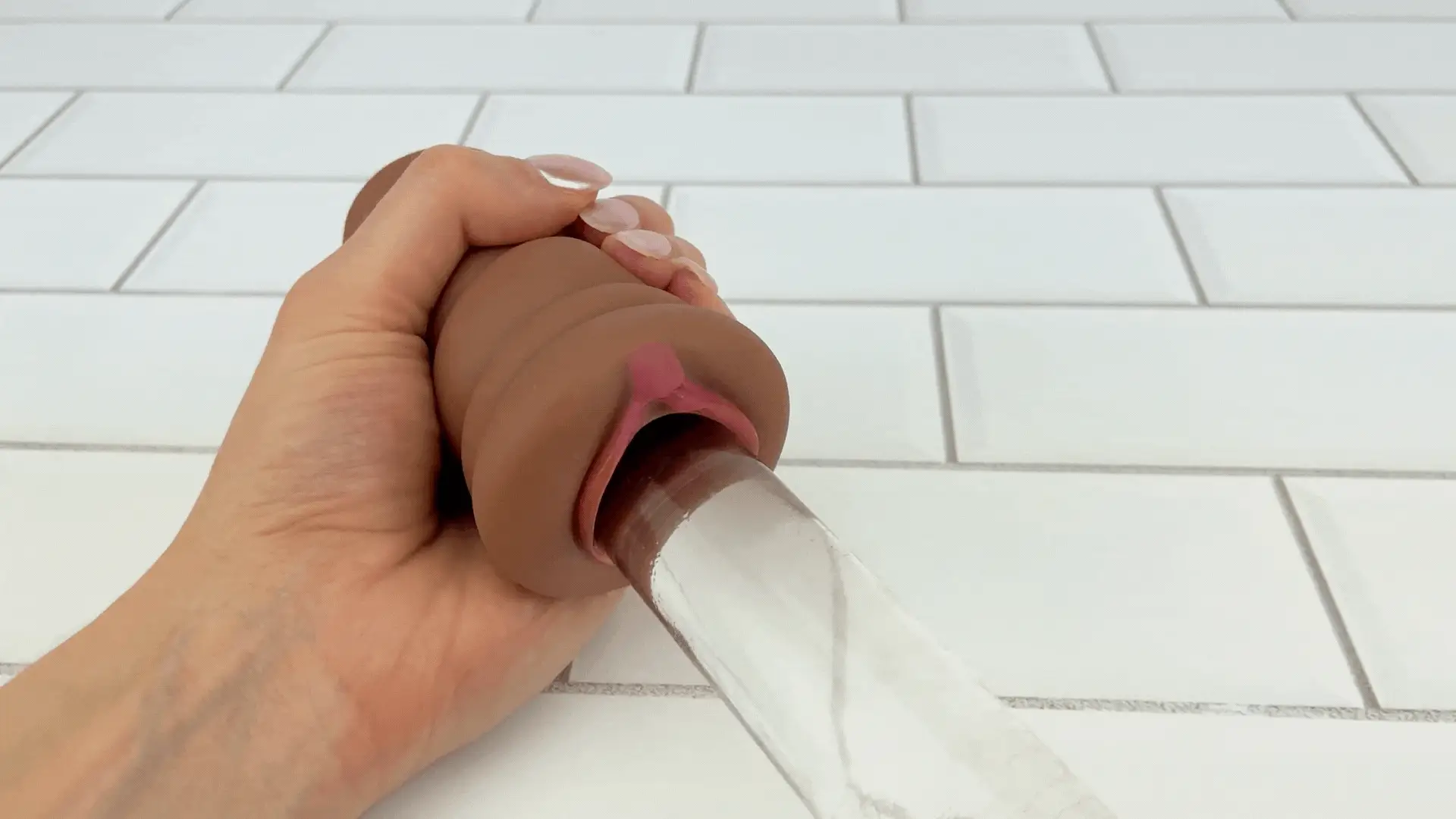 Easy Grip Ribbed Realistic Pussy Stroker