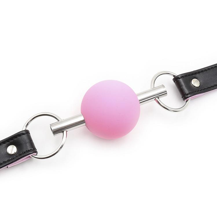 Silicone Ball Gag With Leather Straps
