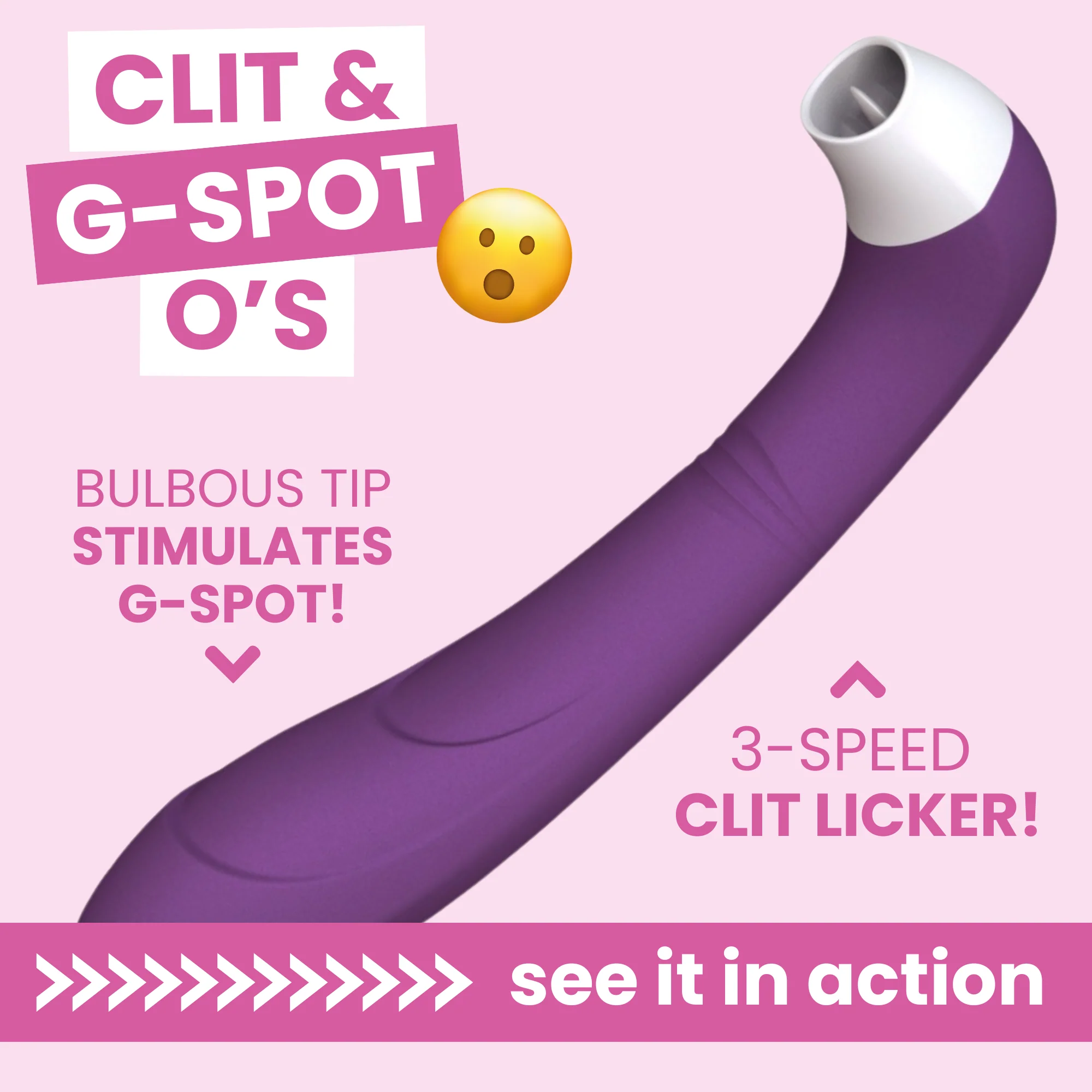 Adore Dual-Ended Clit Licking Tongue Toy: Oral Sex On Demand