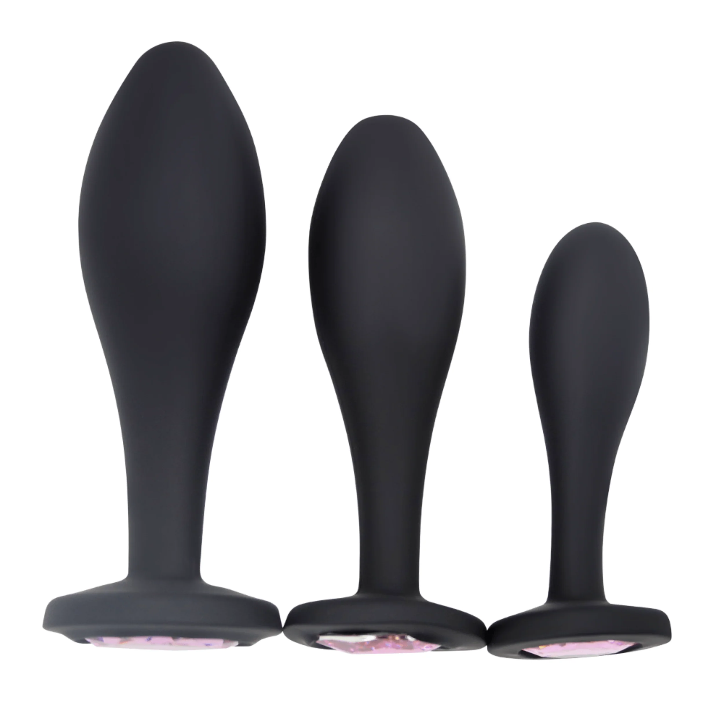 Bulbed Anal Plug with Jewel