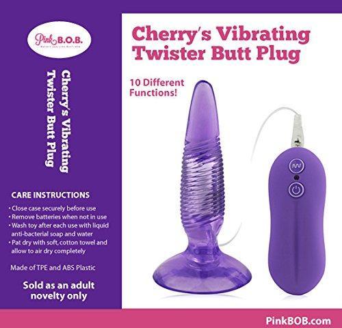 Cherry's Vibrating Twister Butt Plug