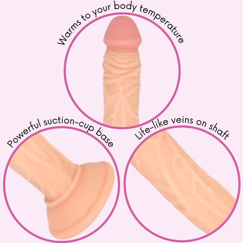 Mr. Real Skin Best-Selling #1 8.5 Inch Vibrating Suction-Cup Dildo