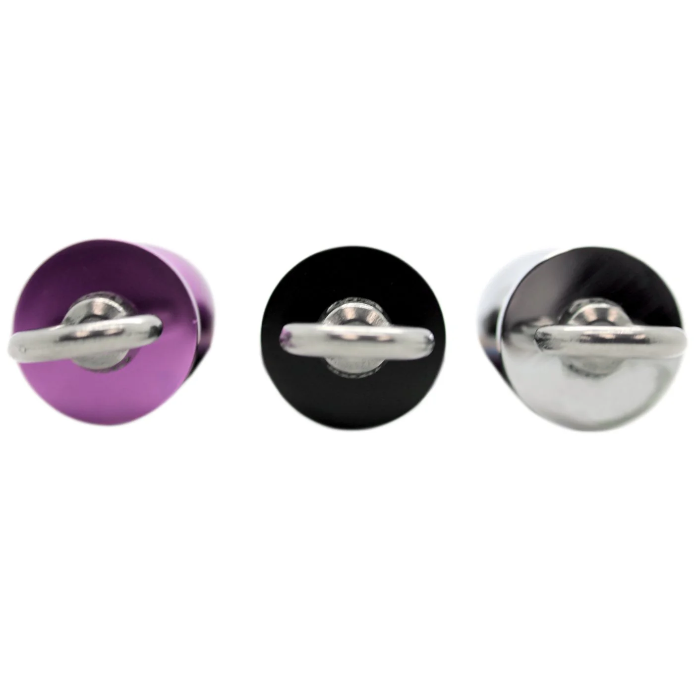 Metal Bulbed Anal Plug With Pull Ring