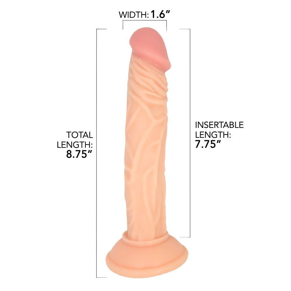 Mr. Real Skin Best-Selling #1 8.5 Inch Vibrating Suction-Cup Dildo