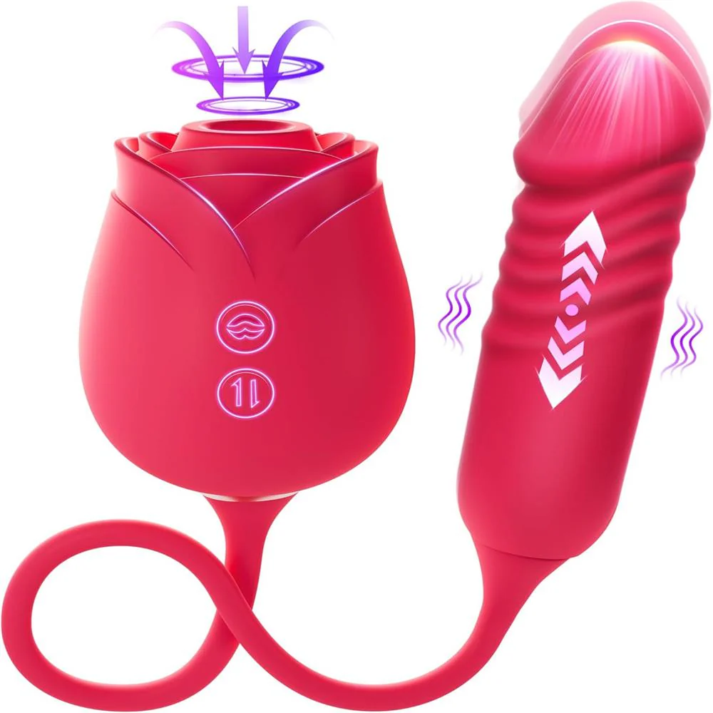 Rose Toy with Thrusting G Spot Vibrator & 10 Sucking Modes (<50 dB) #Breast Sucking #Clit Rubbing #POV