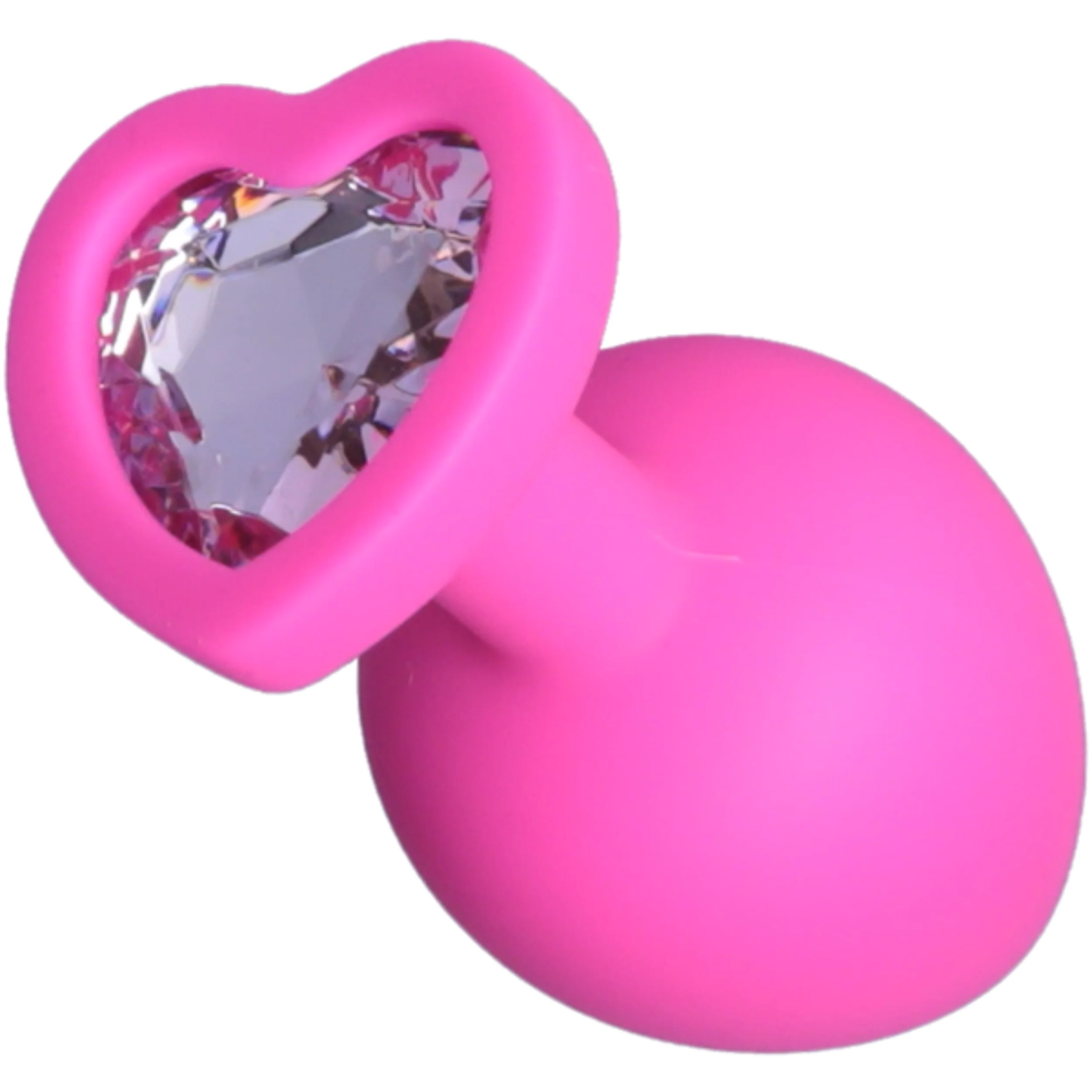 Silicone Heart Jeweled Anal Plug - 3 Sizes Available!