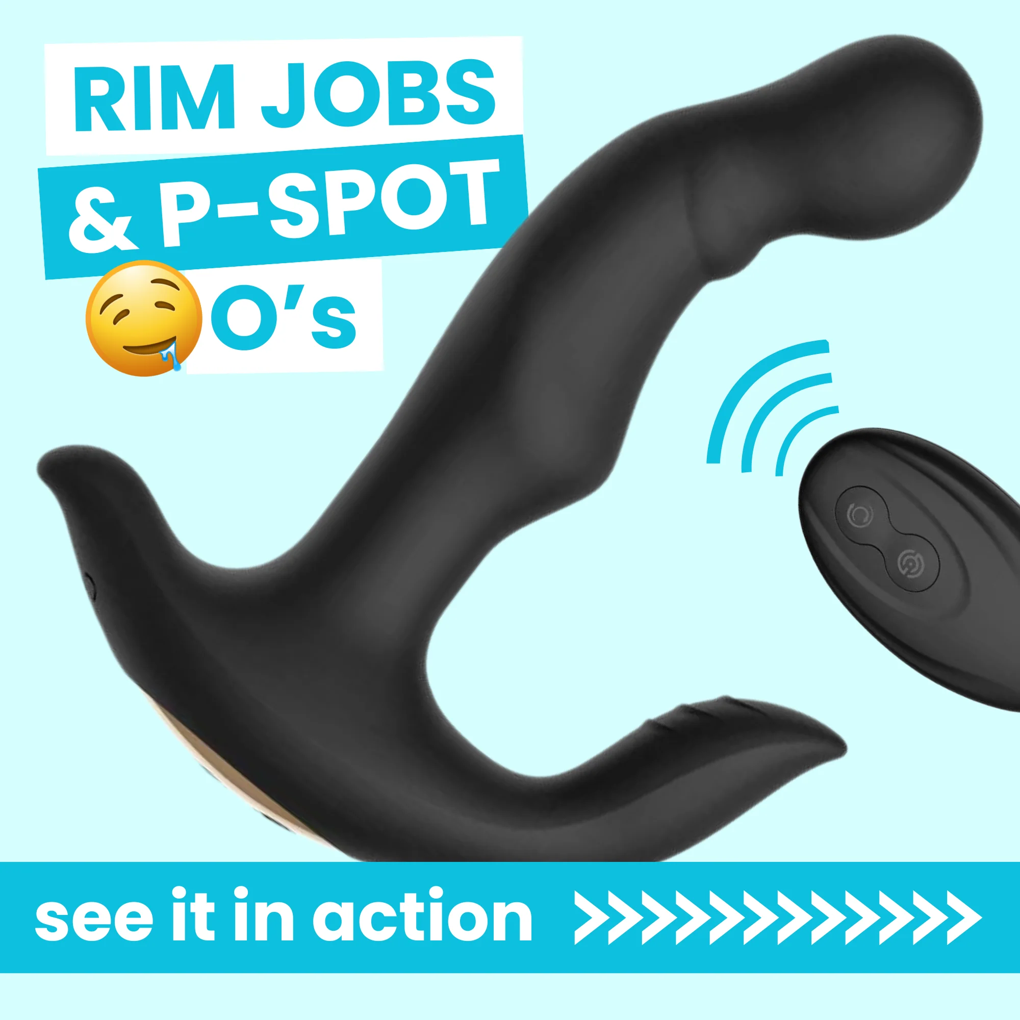 HIROKI Ultimate Wireless Rim Job Silicone Prostate Massager - Fingering & Licking Sensations!