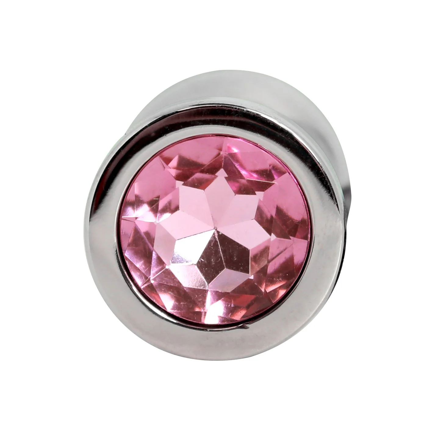 Pink Jewel Metal Weighted Anal Plug