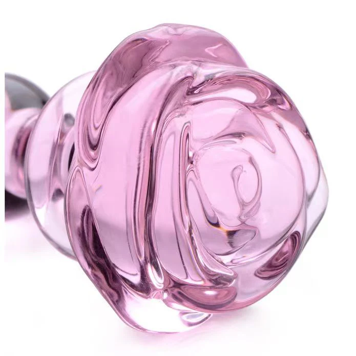 Bloom Rose Glass Anal Plug