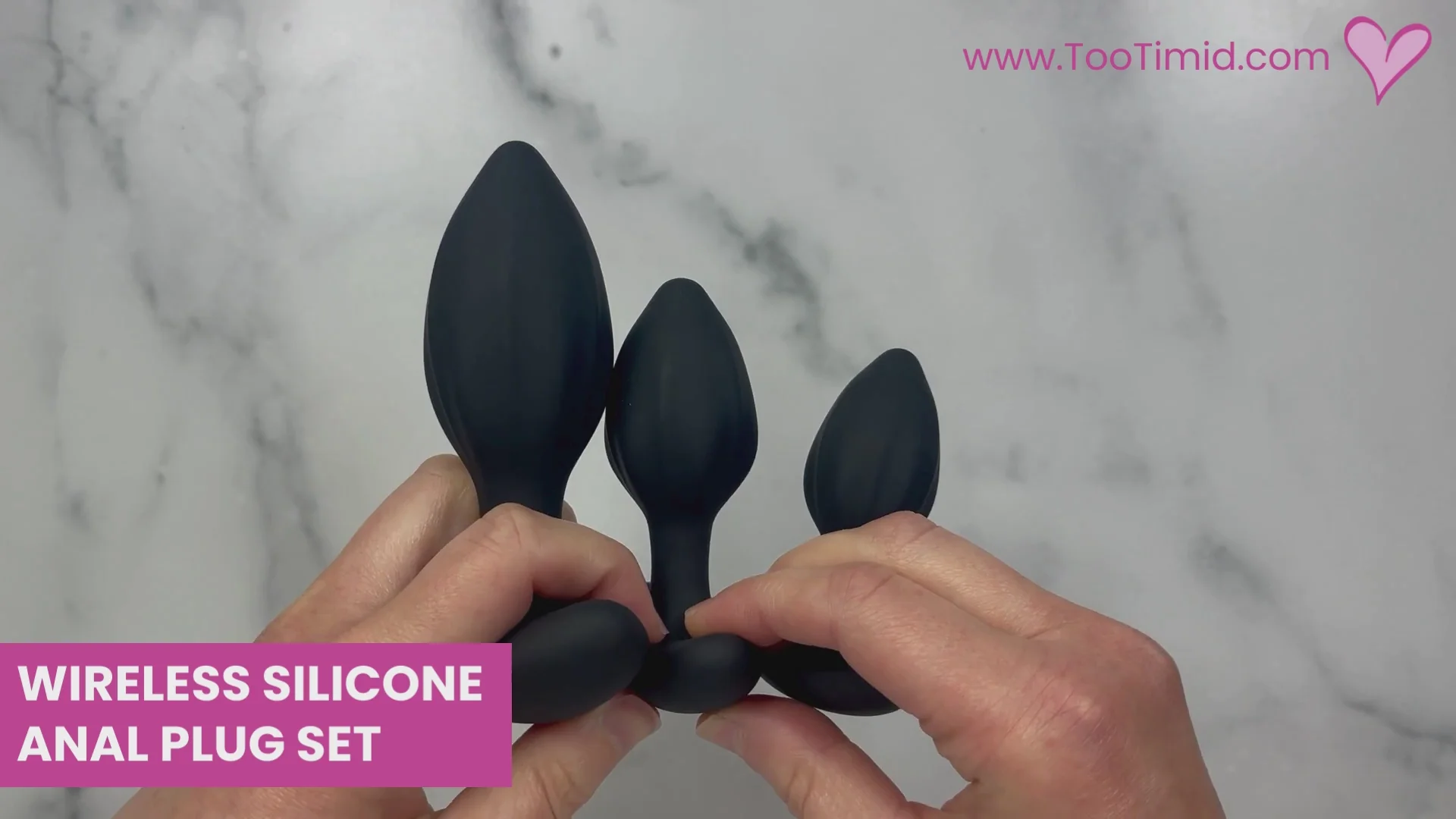 Desire Me Silicone Anal Plug Set - The Large Plug Vibrates!