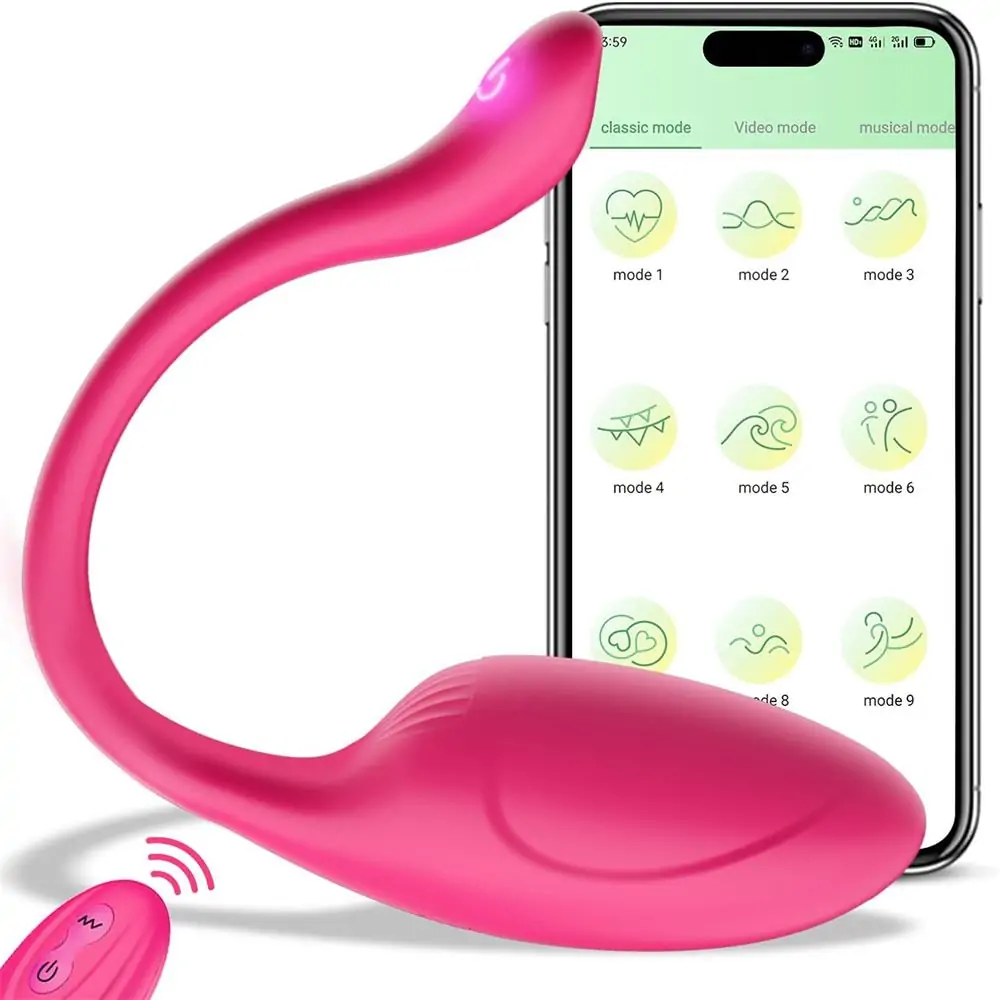 Bluetooth Sex Vibrator – Unlimited Patterns, Soft Silicone, Remote Control & Waterproof (<45 dB)
