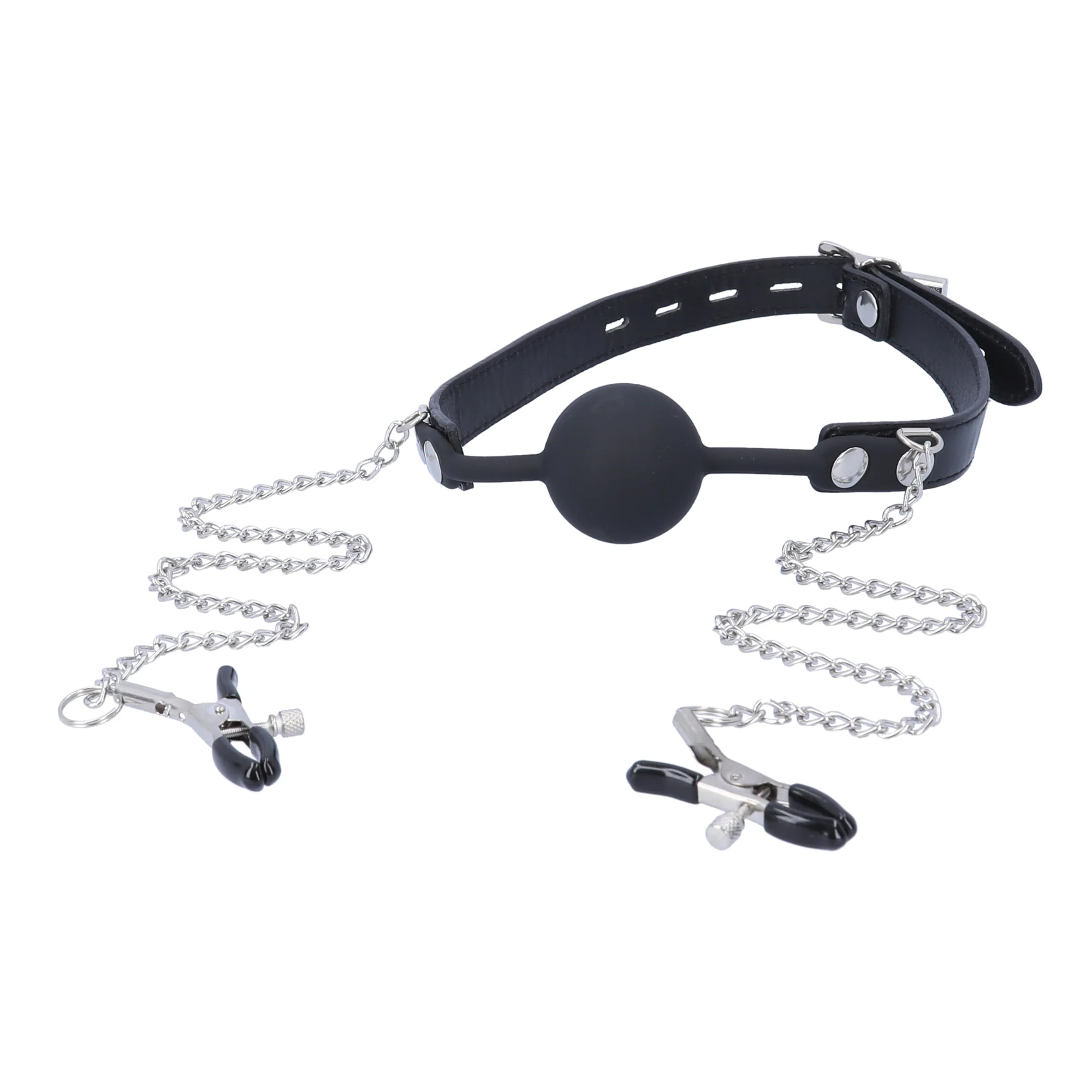 Silicone Ball Gag & Nipple Clamps