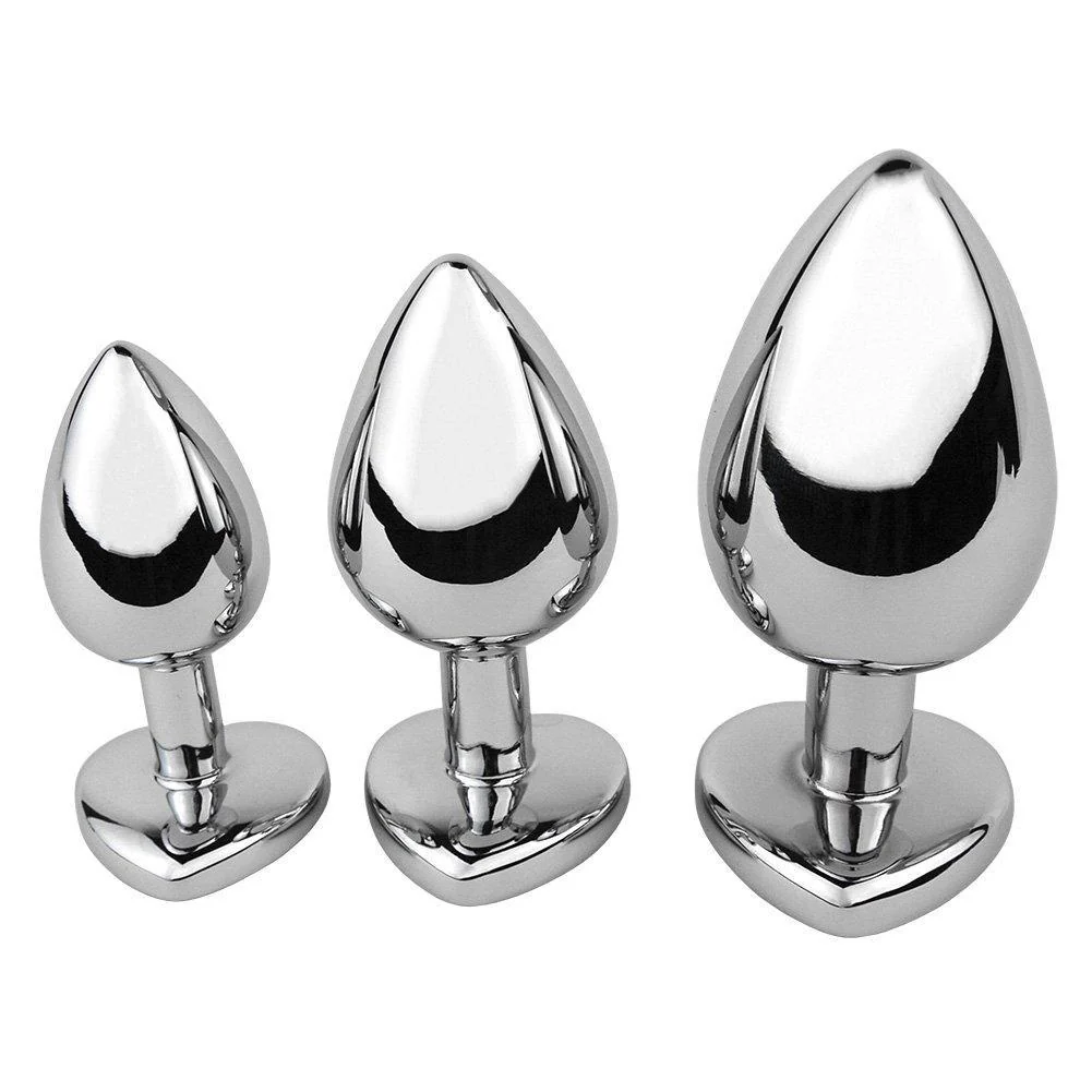 Jeweled Metal Heart Butt Plug