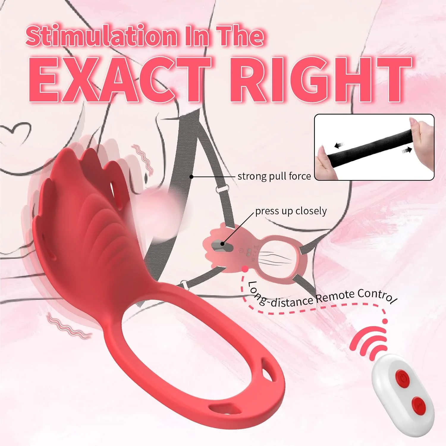 Pleasure Wearable Thong Vibrator – Clit Stimulation, Remote Control, Discreet & Comfortable (<40 dB)