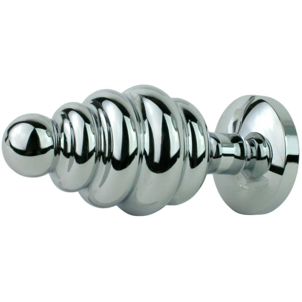 Jewel Metal Booty Plug - Rippled for Intense Sensations!