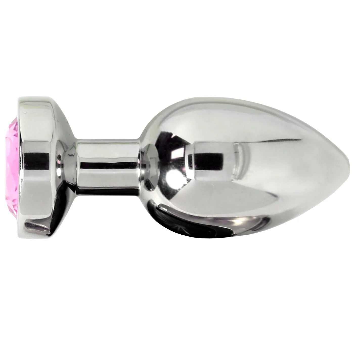Pink Jewel Metal Weighted Anal Plug