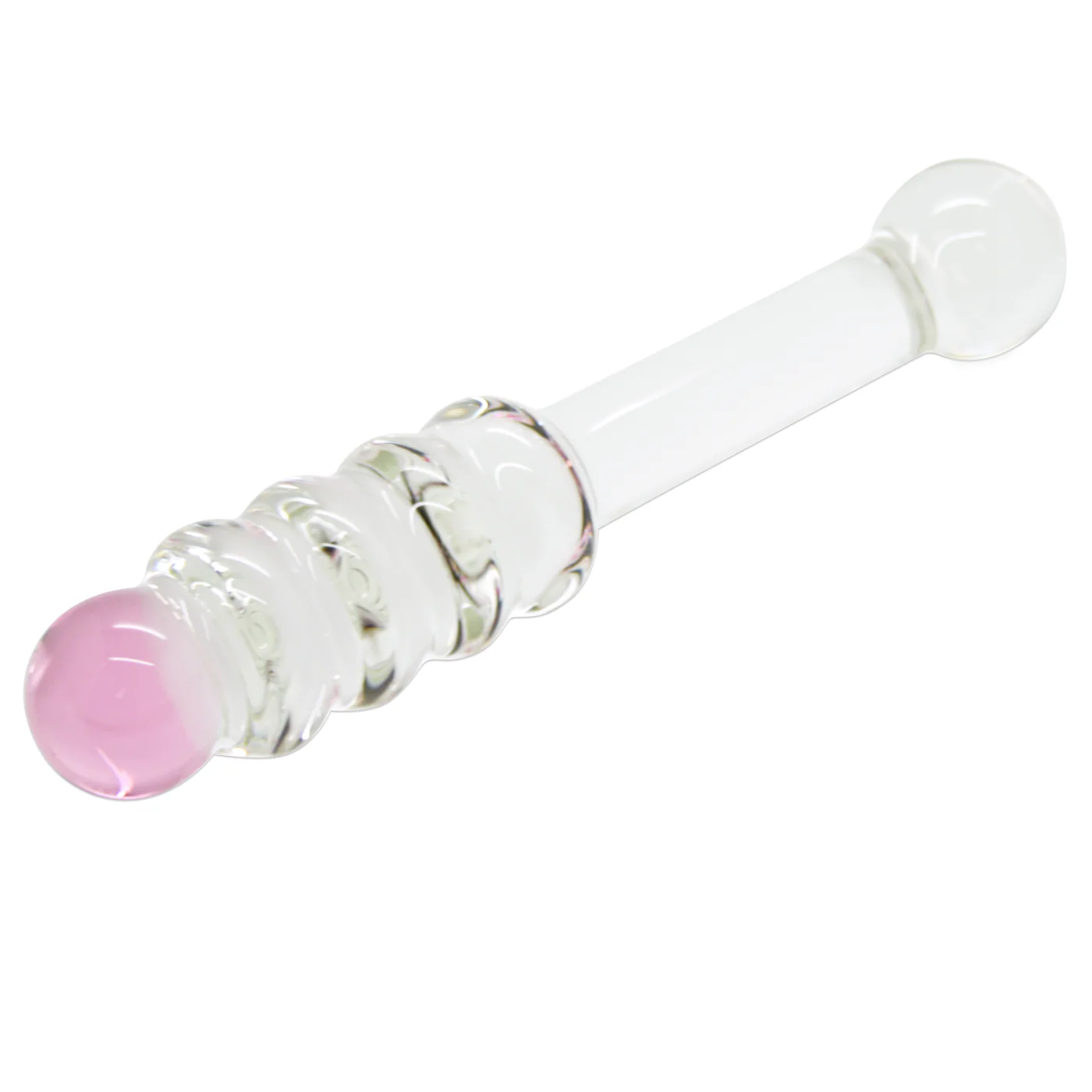 Glass Honey Stick Beaded Dildo