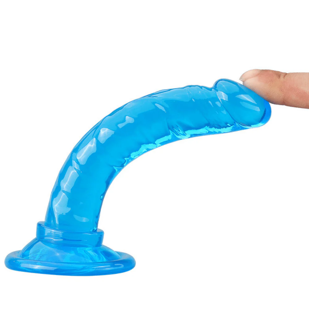 6 Inch Slim Beginner's Veined Jelly Dildo