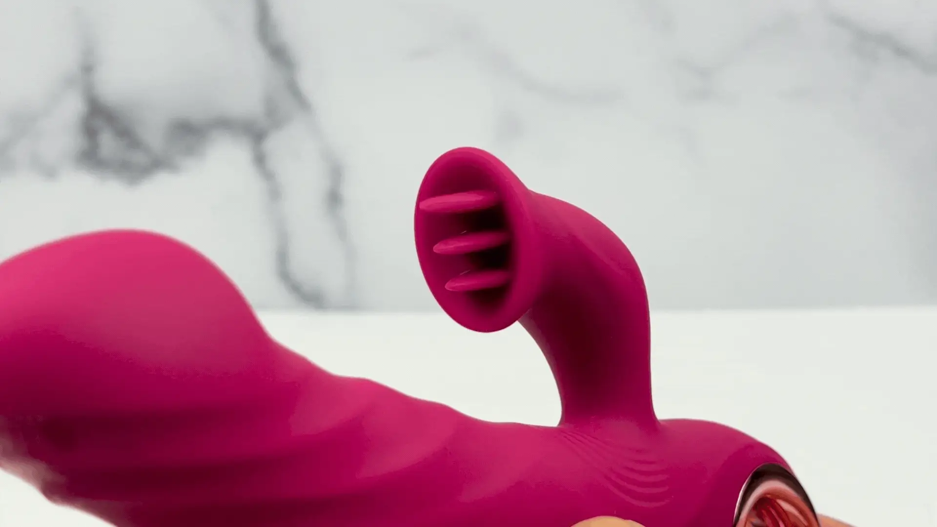 Revel Rabbit Silicone Fluttering and Fingering Dual Action Vibe - Fingers Your G-Spot and Tongues Your Clit!