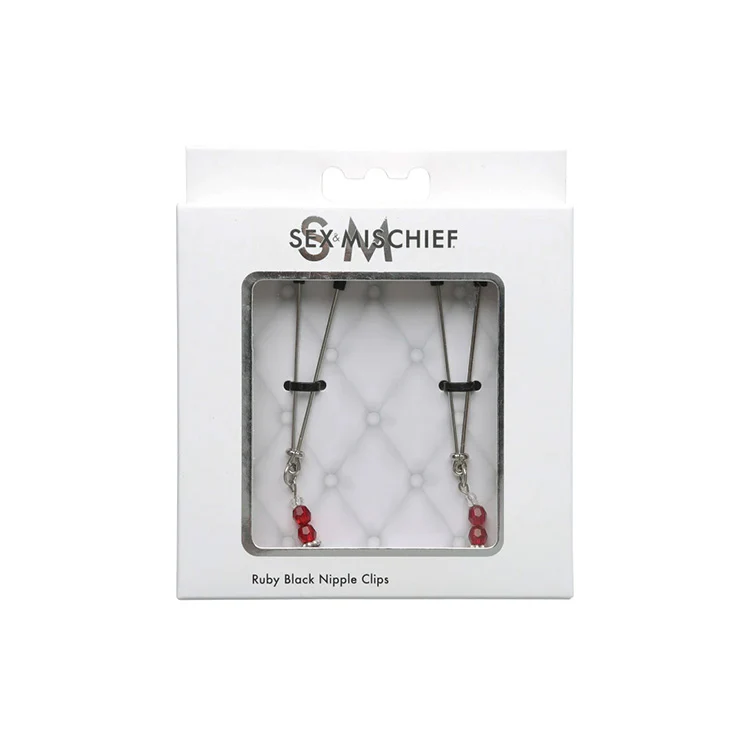 Ruby Black Nipple Clamps