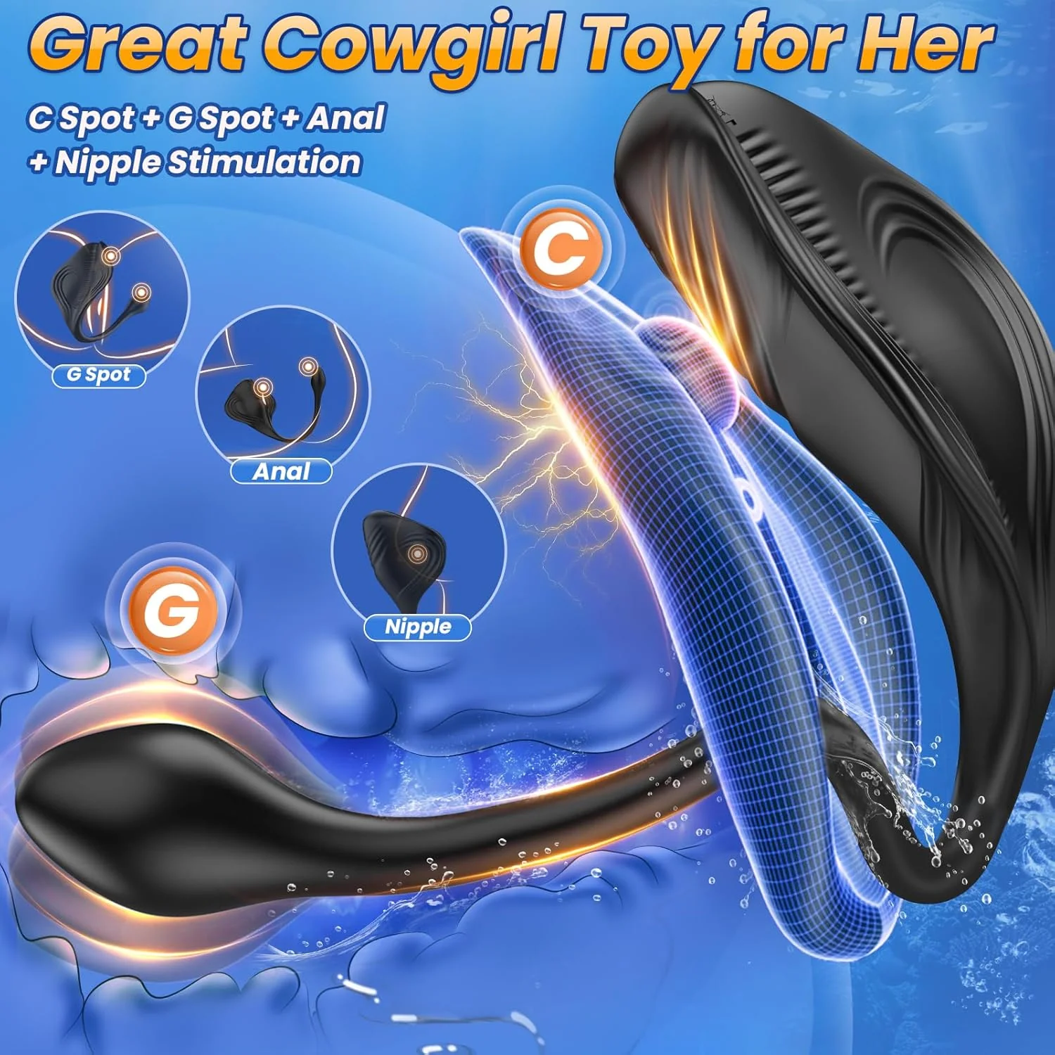 Penis Wrapped Training Made Hot Manta Ray Shaped Sitting Vibrator, Anal Teasing Ride
