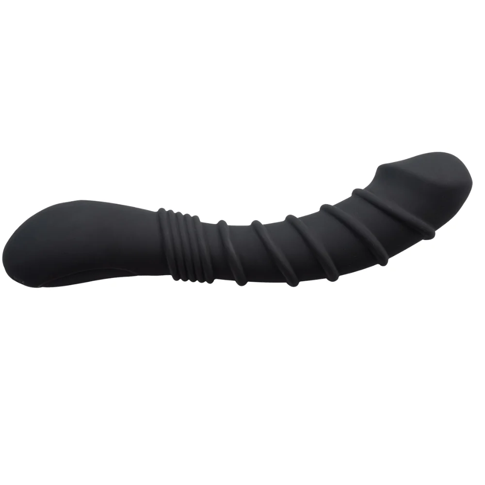 Ringed Silicone Vibrating Power Dildo: Mind Blowing G-Spot & P-Spot Orgasms!