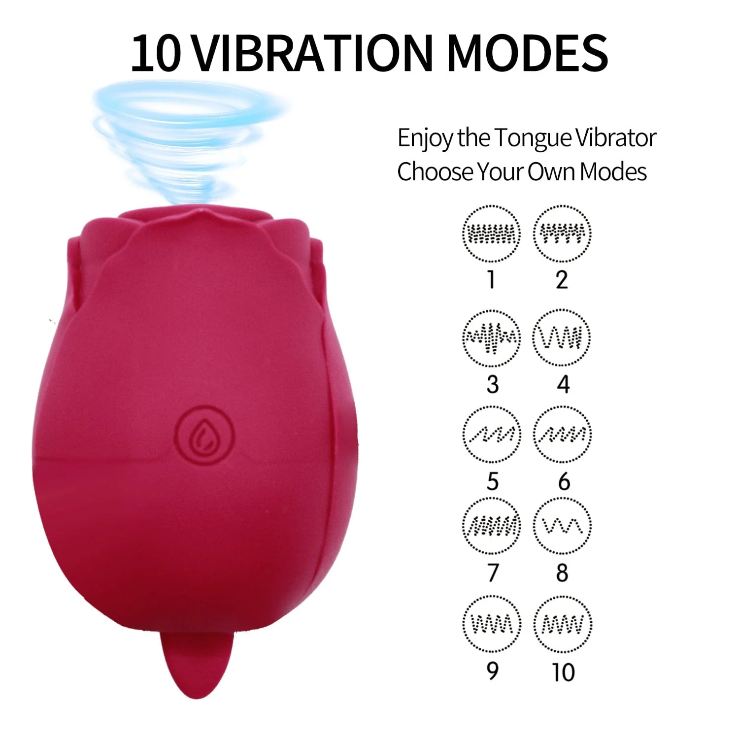 The Rose Vibrator | Duo Flickering Tongue Licker & Clitoral Air Vibrator