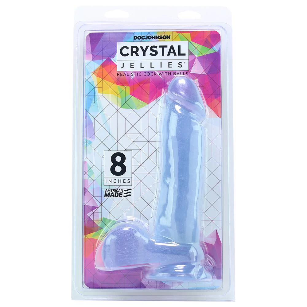 Crystal Jellies Realistic Ballsy Cock - Suction Cup Dildo!