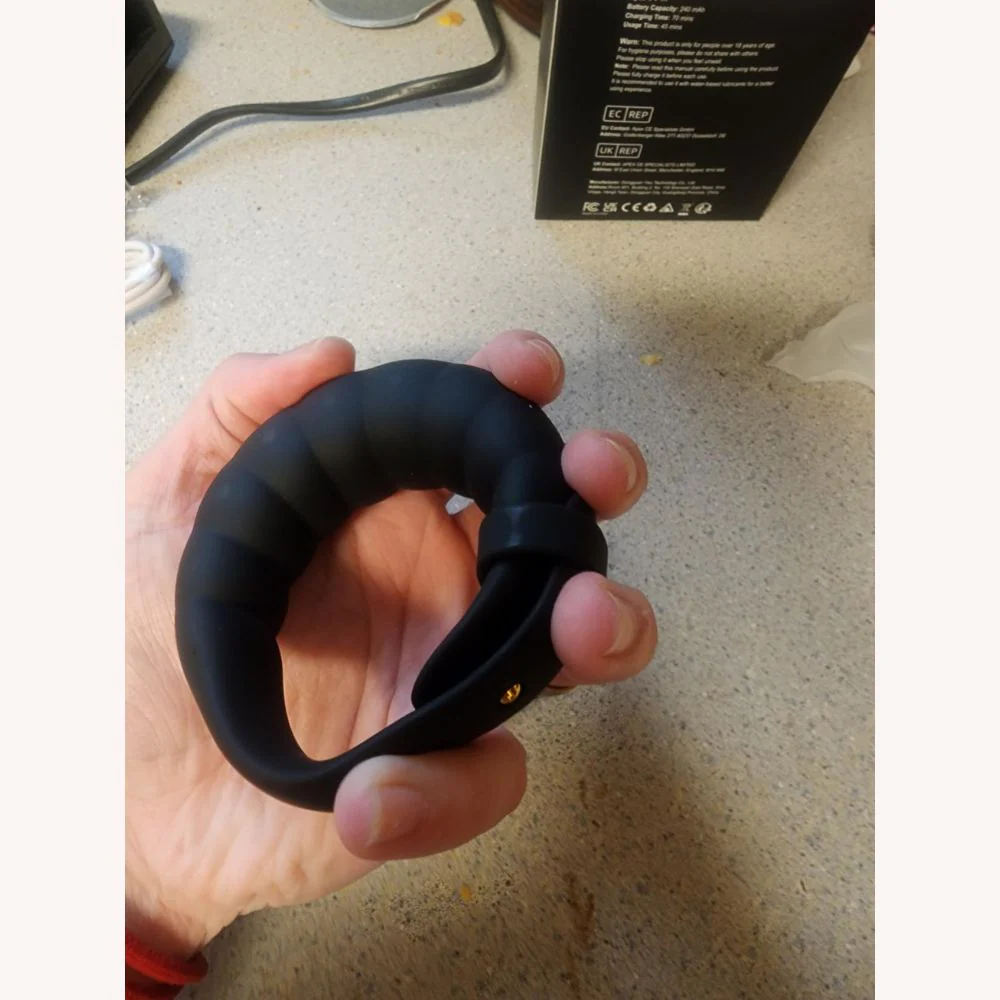 Gooning & Edging Adjustable O-Shape Vibrating Cock Ring with 10 Modes & App Control