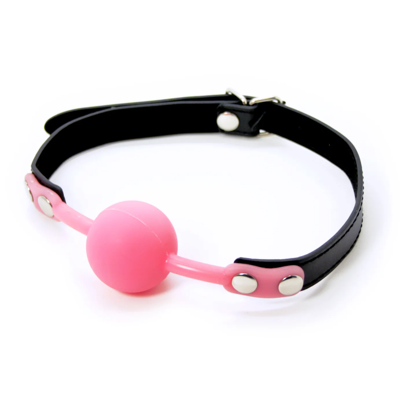 Silicone Ball Gag With Adjustable Leather Straps