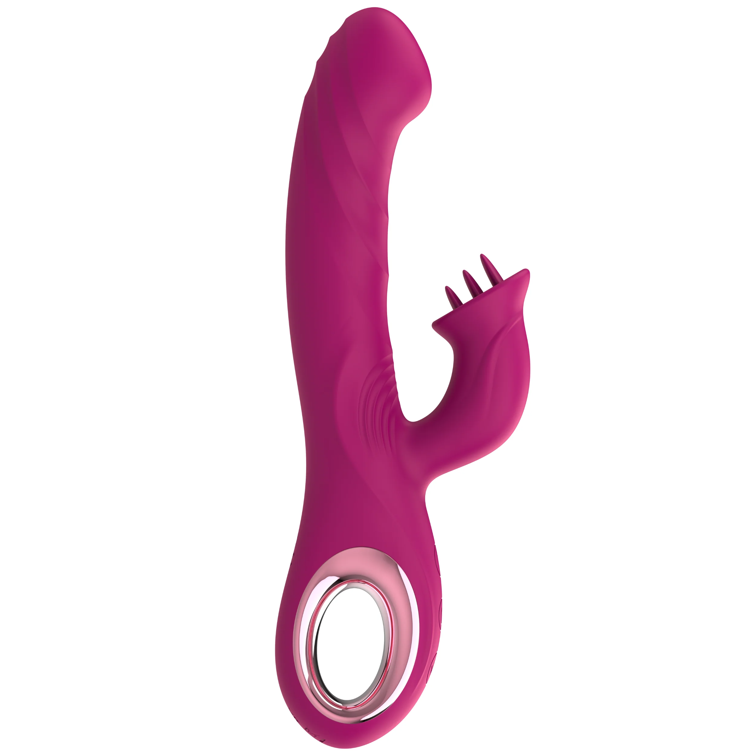 Revel Rabbit Silicone Fluttering and Fingering Dual Action Vibe - Fingers Your G-Spot and Tongues Your Clit!