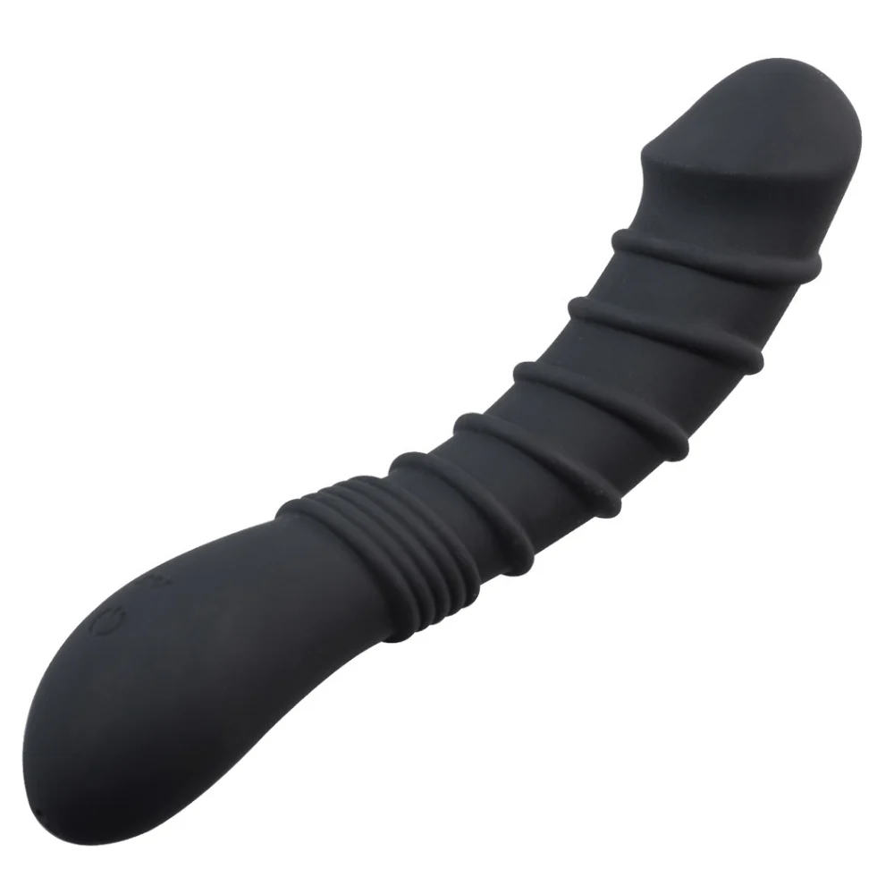Ringed Silicone Vibrating Power Dildo: Mind Blowing G-Spot & P-Spot Orgasms!