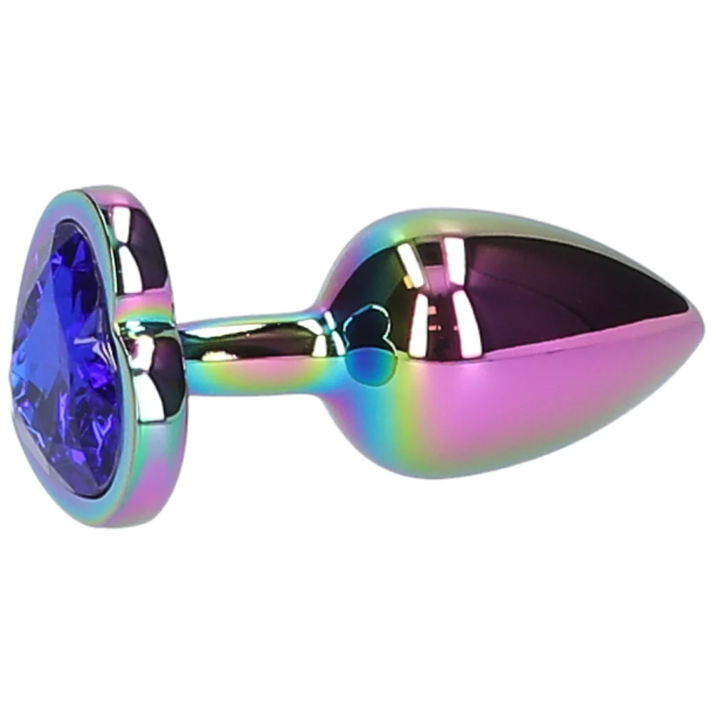 Premium Rainbow Metal Anal Plug for Muscle Control